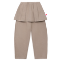 Set Ink-Wash cu pantaloni și fustă plisată — Maro deschis; set complet din două piese; pantalonii asortați și fusta plisată sunt incluse