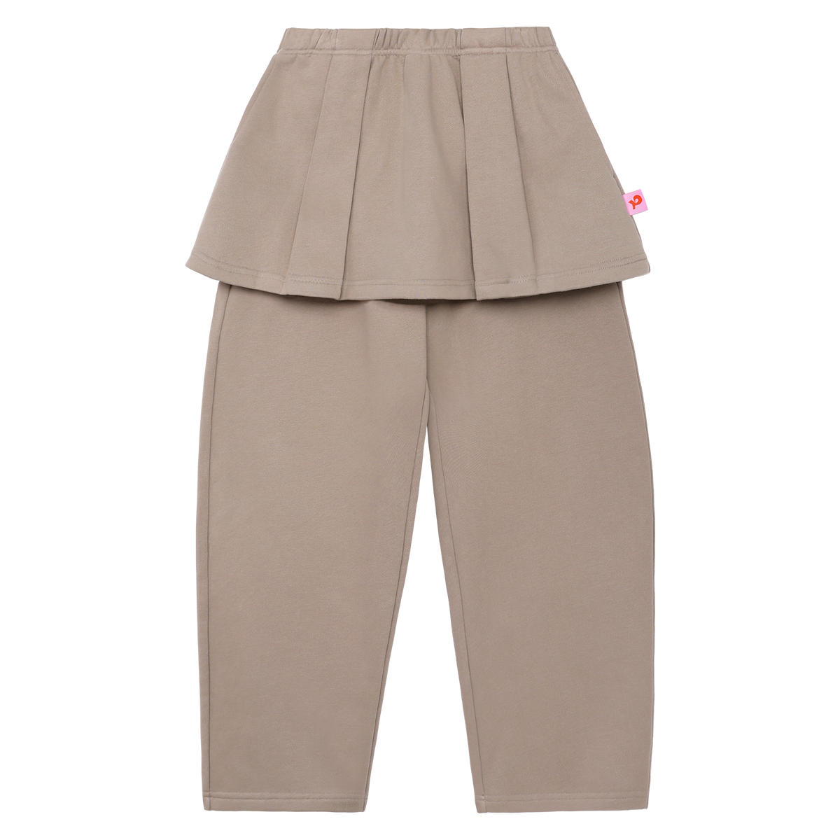 Set Ink-Wash cu pantaloni și fustă plisată — Maro deschis; set complet din două piese; pantalonii asortați și fusta plisată sunt incluse
