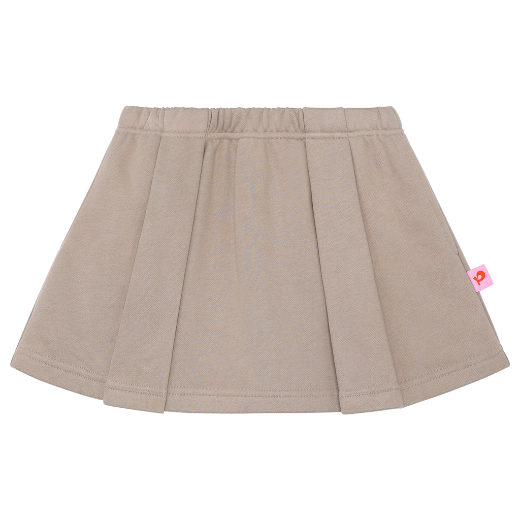 Set Ink-Wash cu pantaloni și fustă plisată — Maro deschis; piesă a setului prezentată separat; se vinde doar ca set complet din două piese