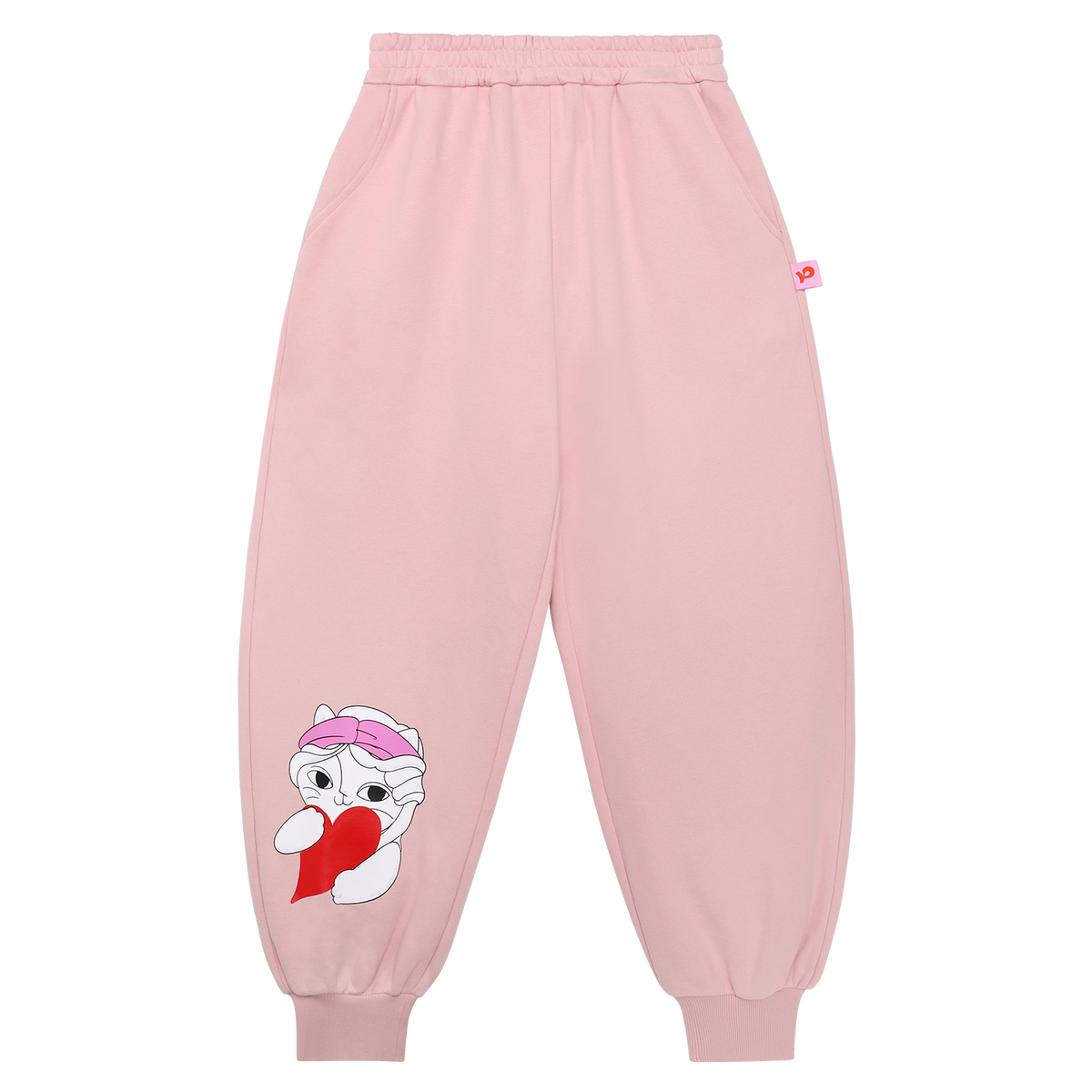 Hide-and-Seek Cat Joggers — Dusty Pink
