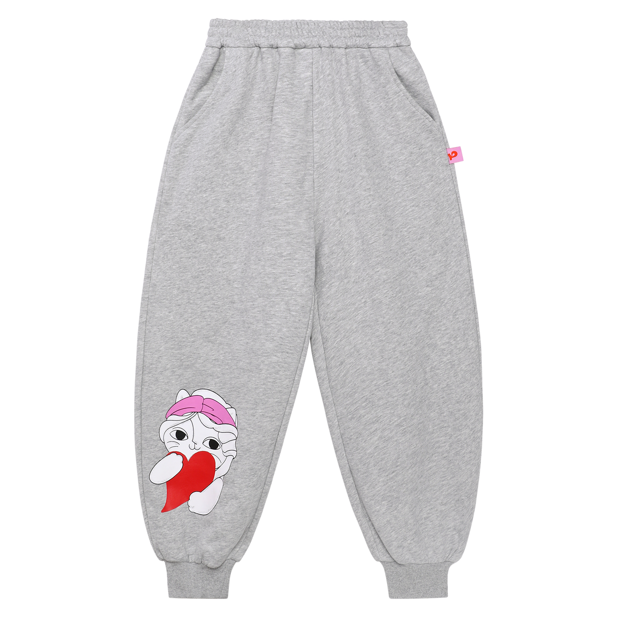 Hide-and-Seek Cat Joggers — Pencil Grey