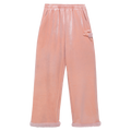 Moon Rabbit Velvet Trousers — Dusty Pink; front flat lay