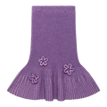 Moon Garden Flower Knit Skirt — Taro Purple; front flat lay
