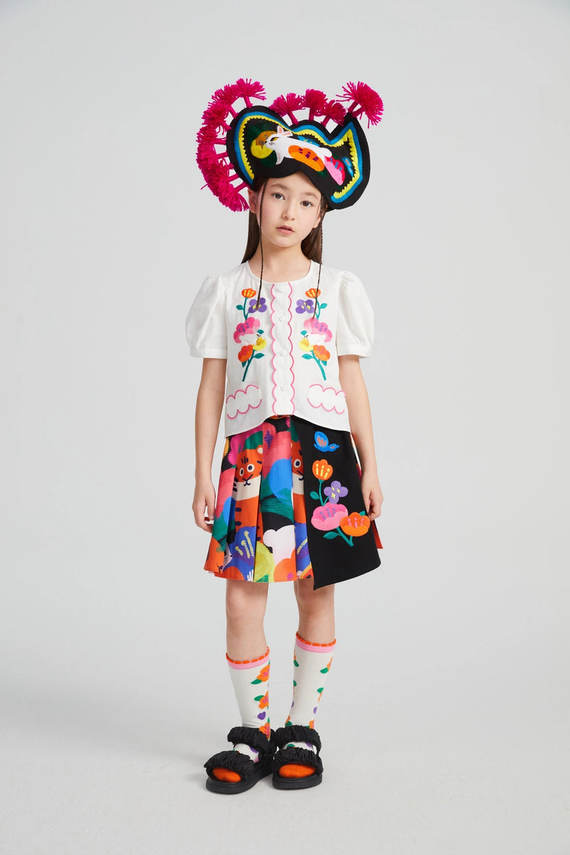 Camellia Jacquard Knee Socks by Poco Blush, image 3