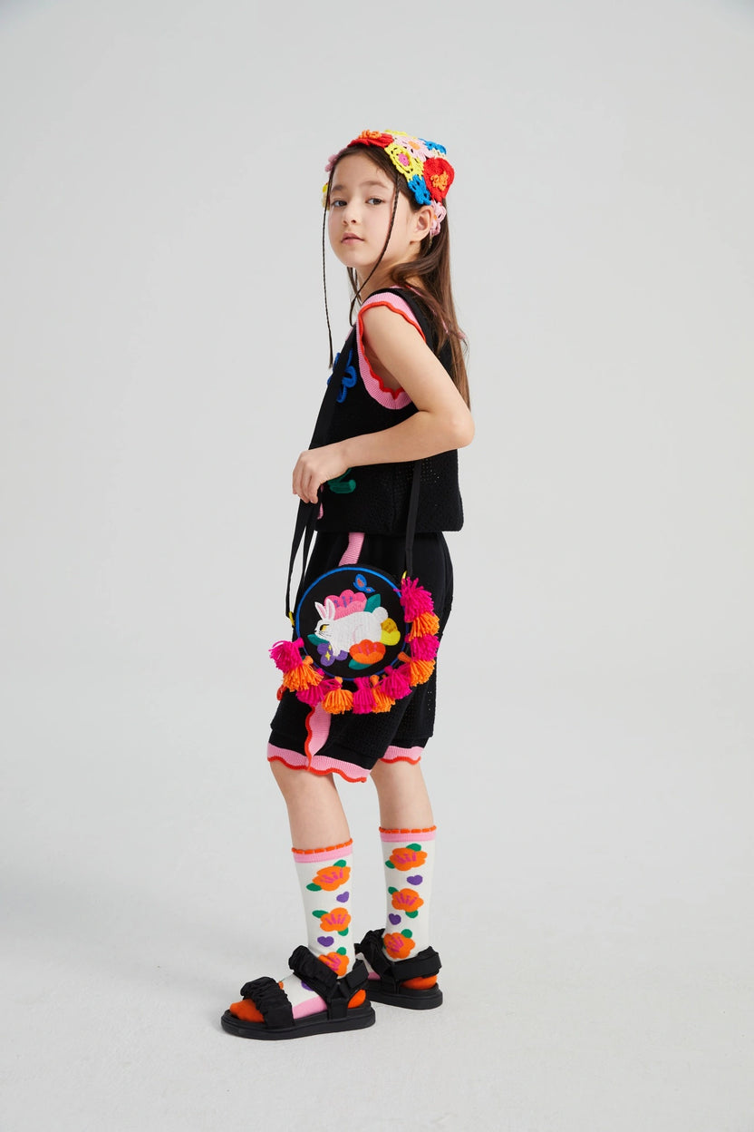Camellia Jacquard Knee Socks by Poco Blush, image 9