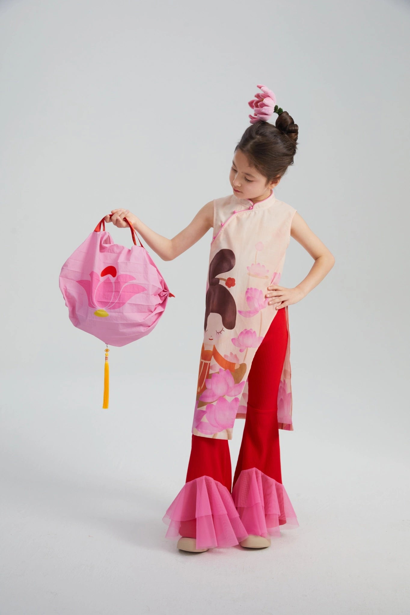 Poco Blush Lotus Lantern Fold-Up Bag