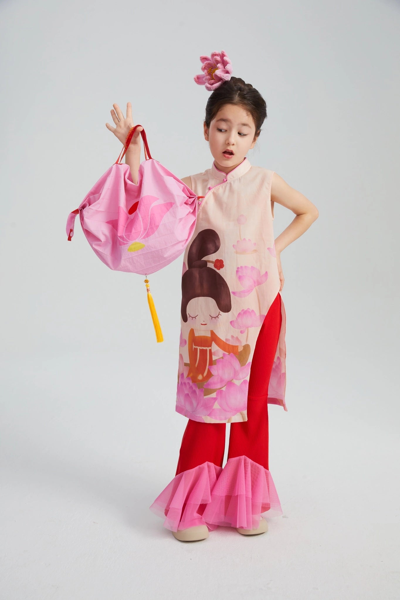 Lotus Lantern Fold-Up Bag by Poco Blush, image 7