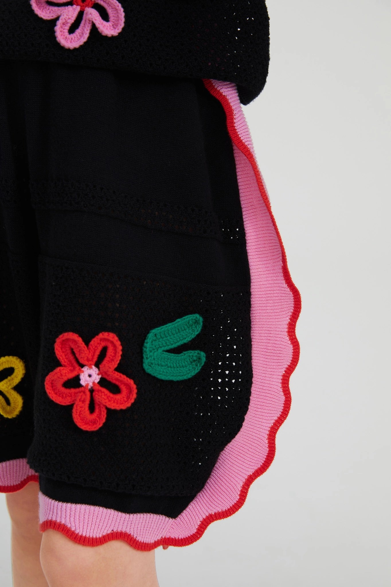 Poco Blush Camellia Blooms Lace Knit Tank