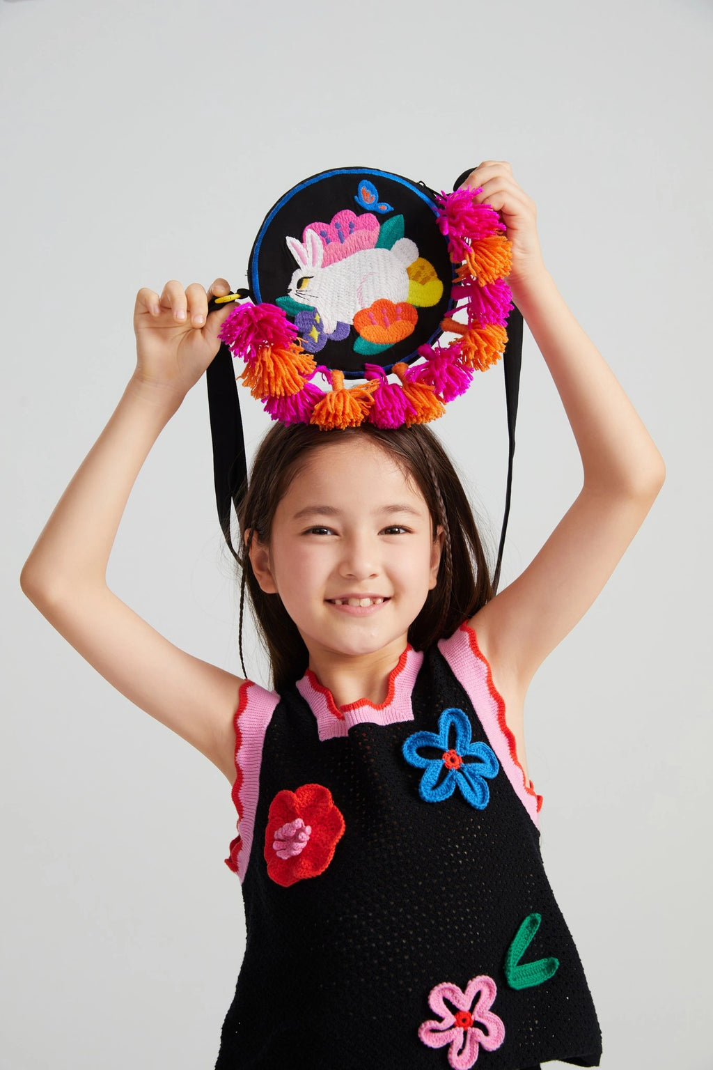 Poco Blush Camellia Blooms Lace Knit Shorts