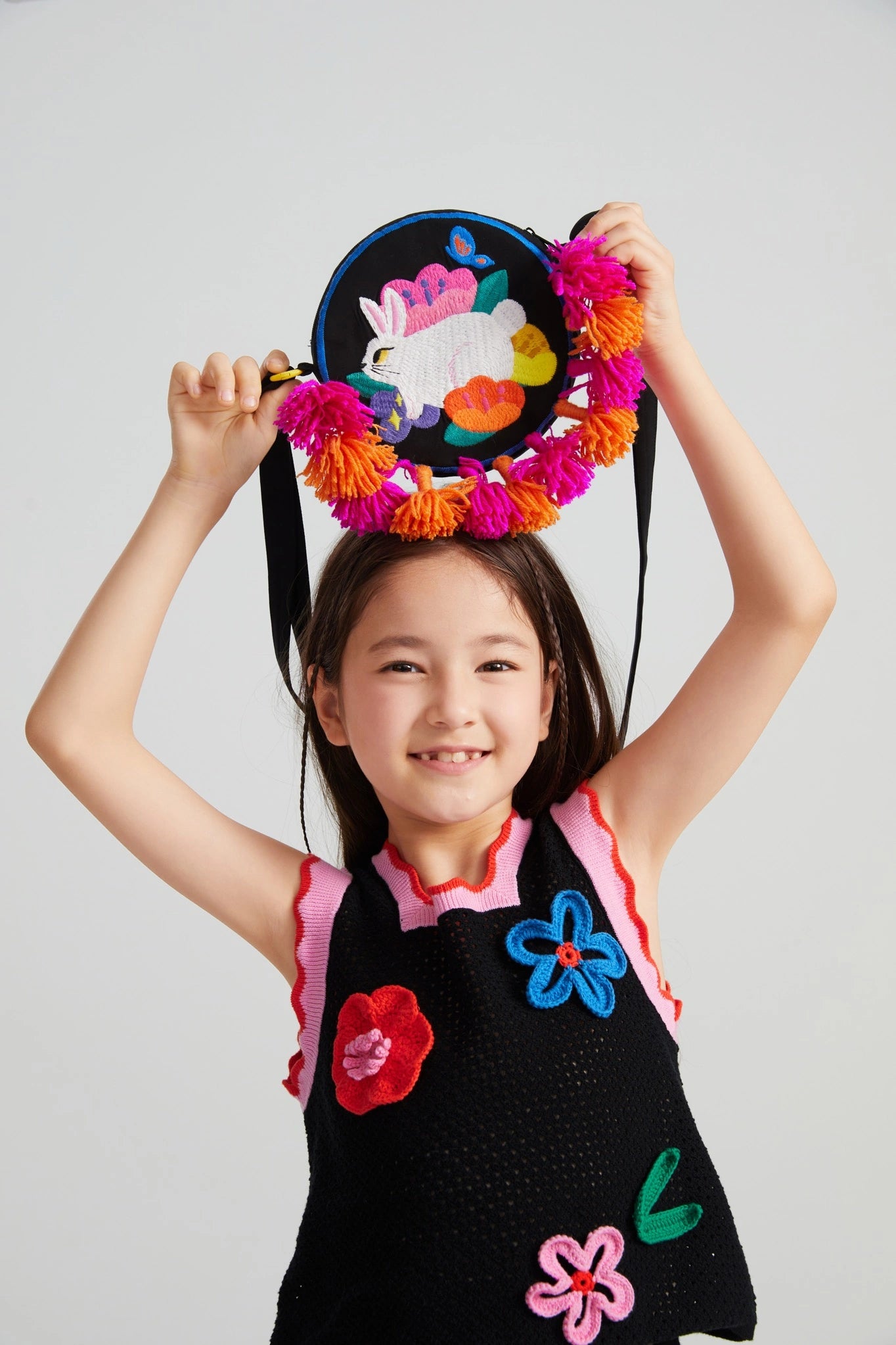 Poco Blush Camellia Blooms Lace Knit Shorts