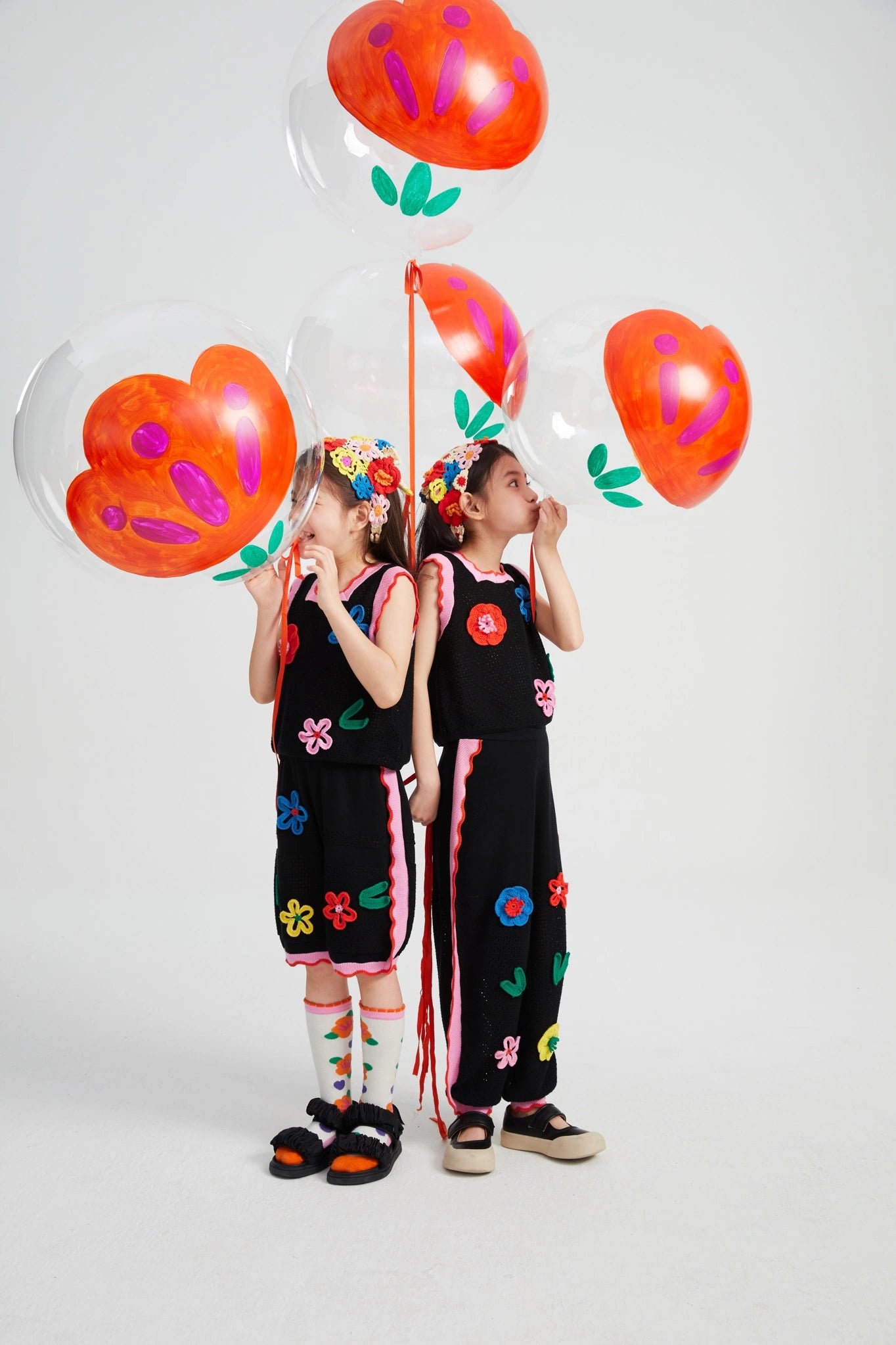 Poco Blush Camellia Blooms Lace Knit Shorts