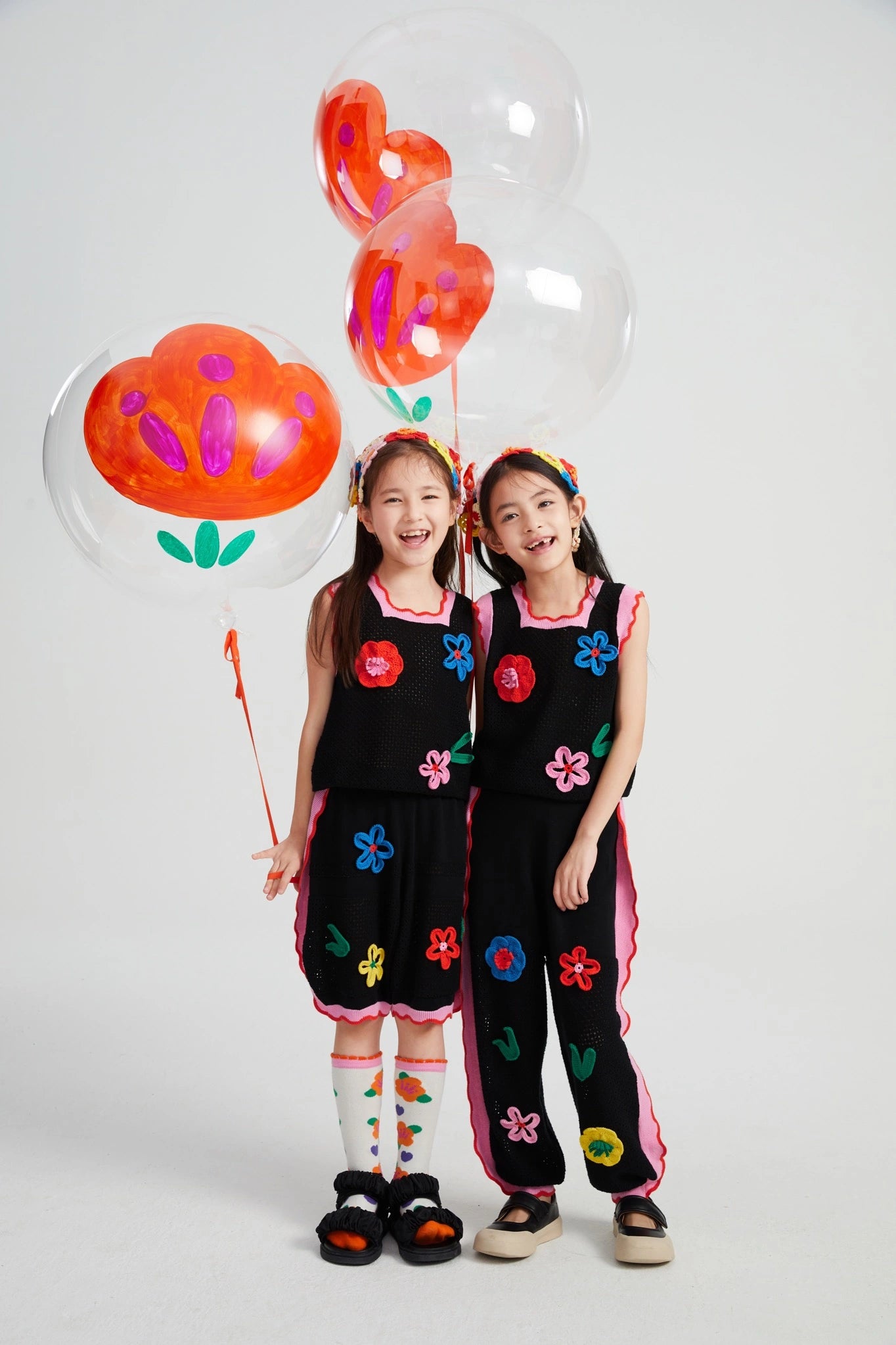 Poco Blush Camellia Blooms Lace Knit Shorts