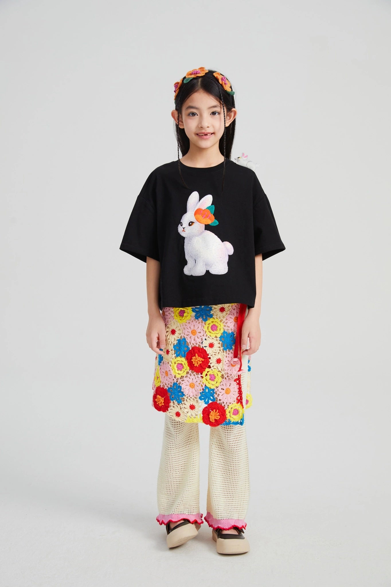 Poco Blush Camellia Lace Flare Pants