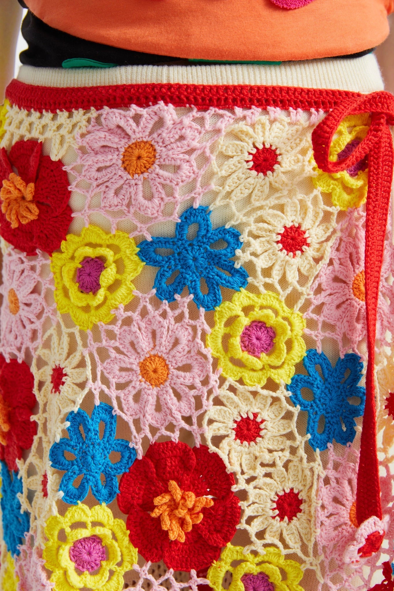 Poco Blush Camellia Lace Flare Pants