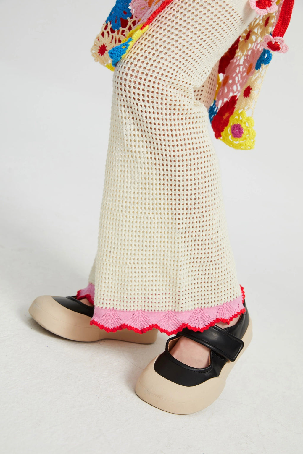 Poco Blush Camellia Lace Flare Pants