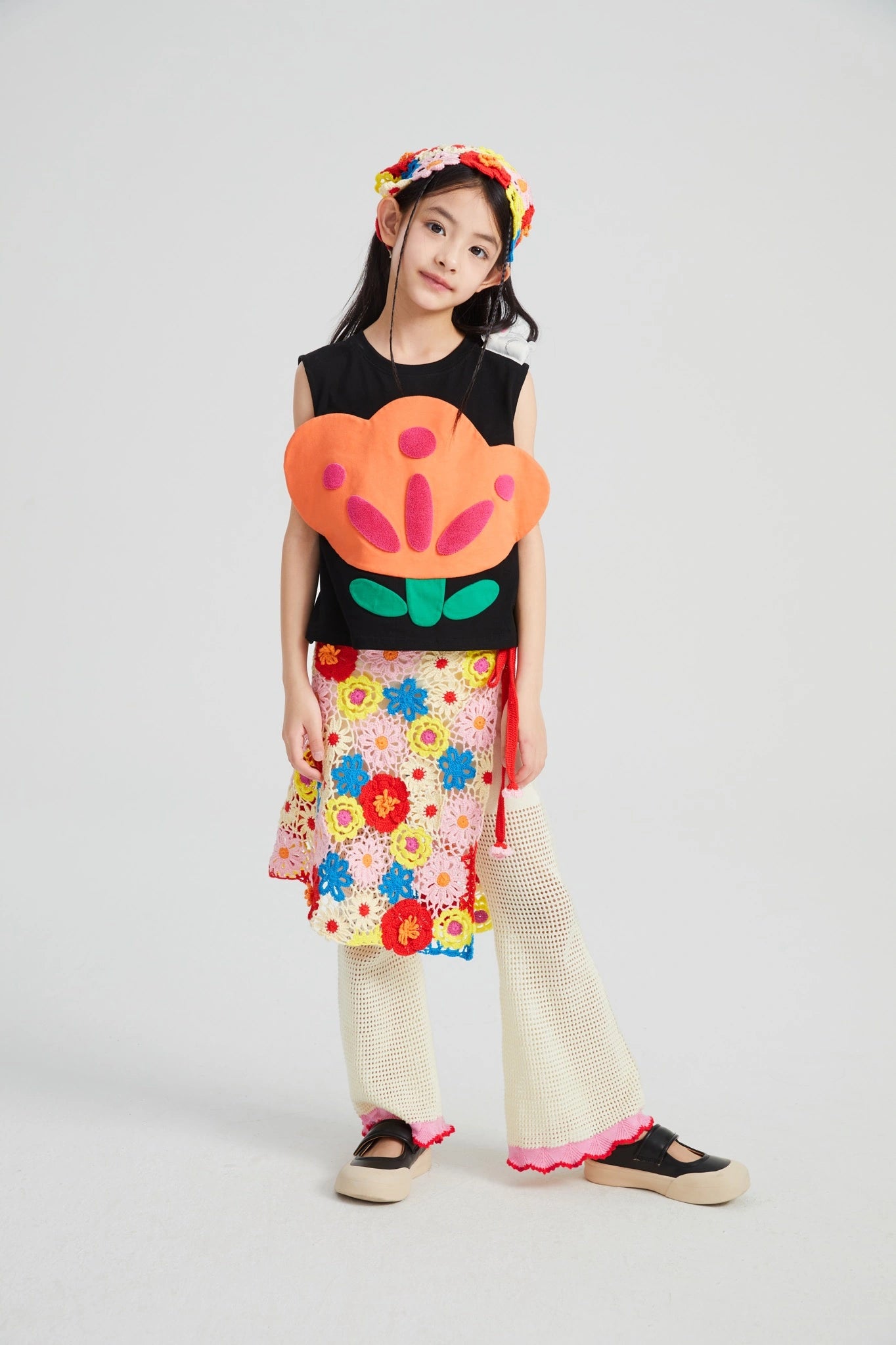 Poco Blush Camellia Lace Flare Pants