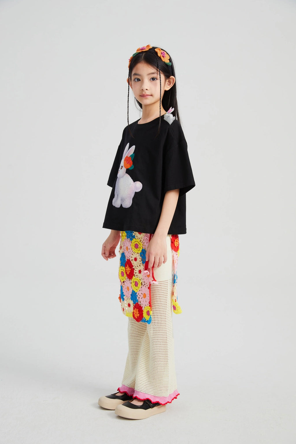 Poco Blush Camellia Lace Flare Pants