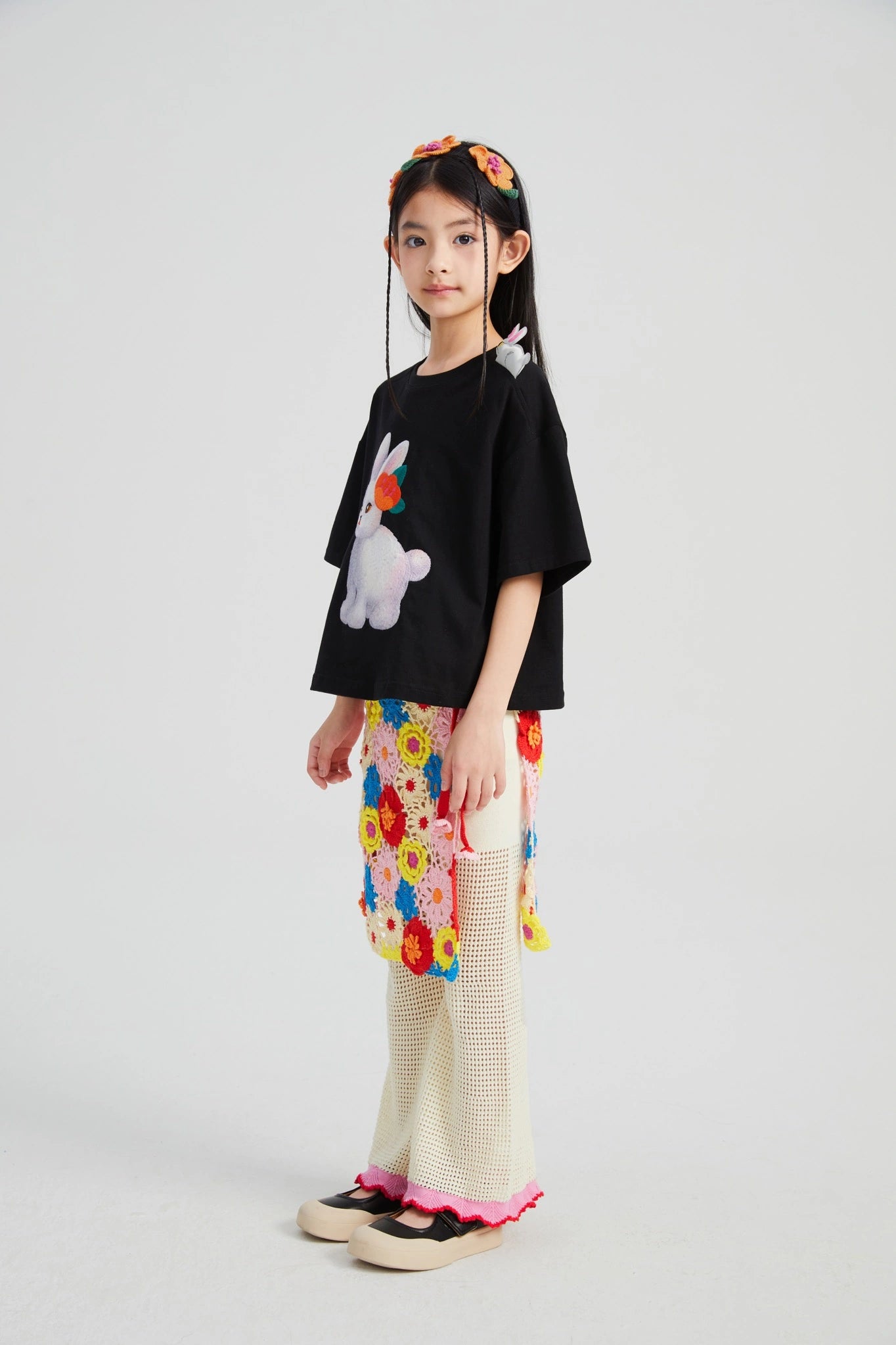 Poco Blush Camellia Lace Flare Pants