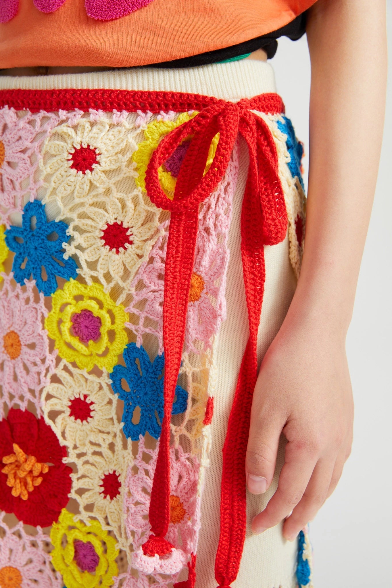 Poco Blush Camellia Lace Flare Pants