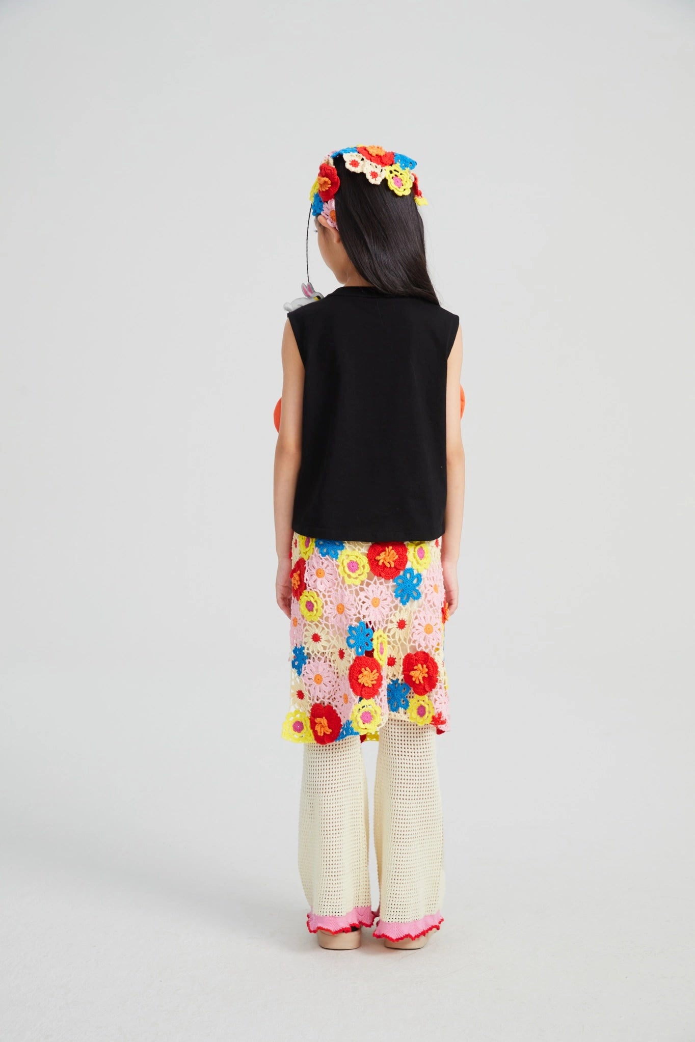 Poco Blush Camellia Lace Flare Pants