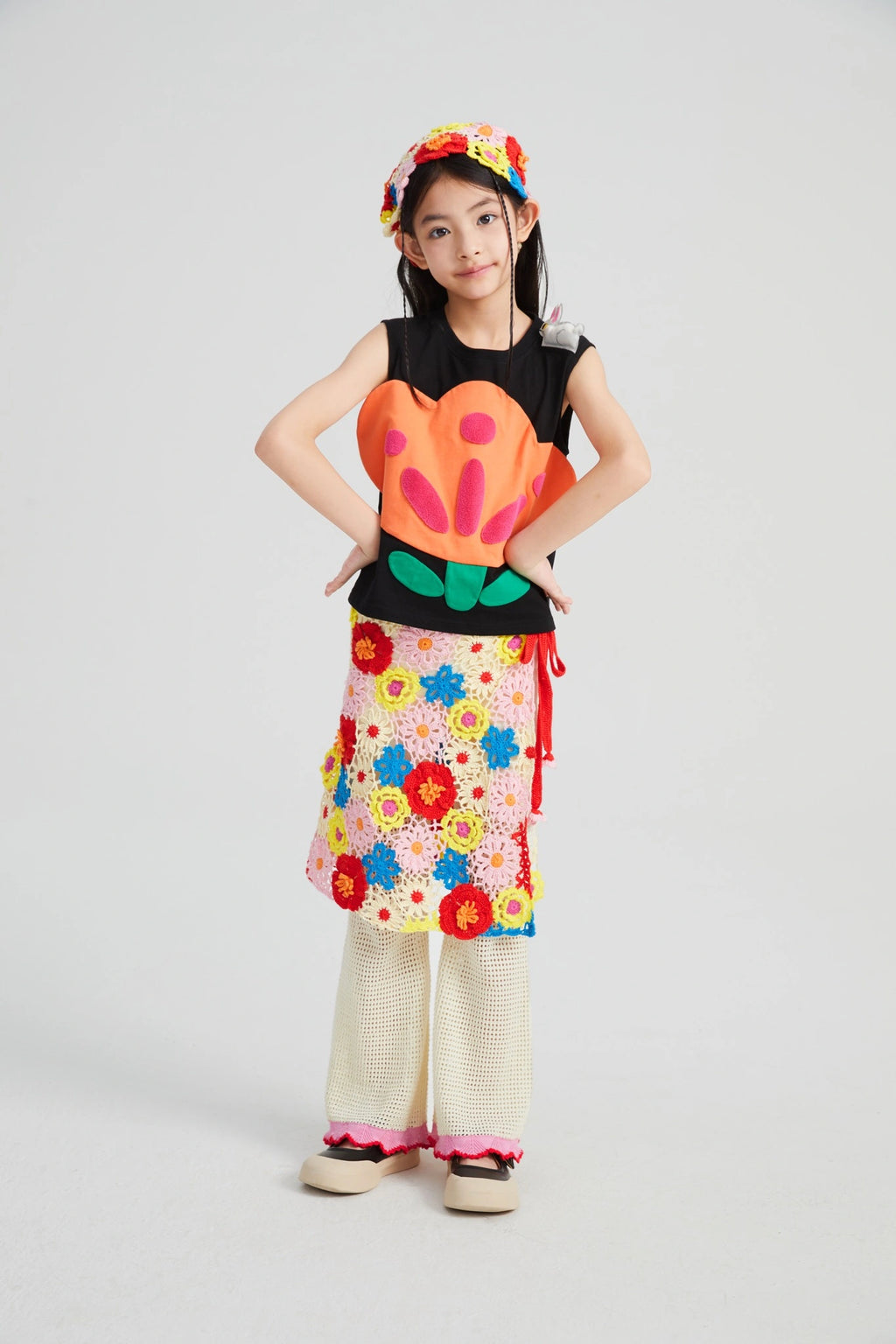 Poco Blush Camellia Lace Flare Pants