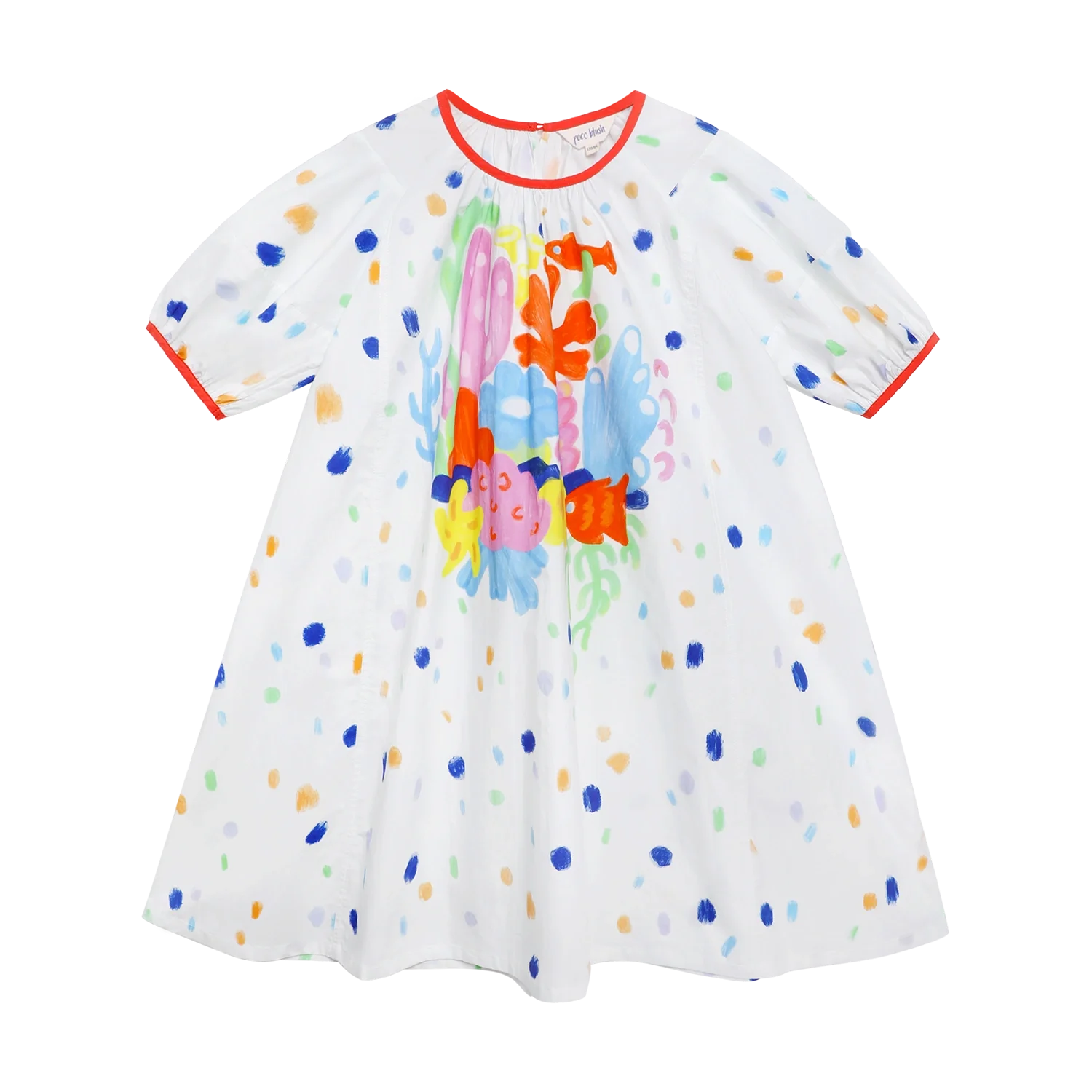 Poco Blush Coral-Reef Twirl Dress