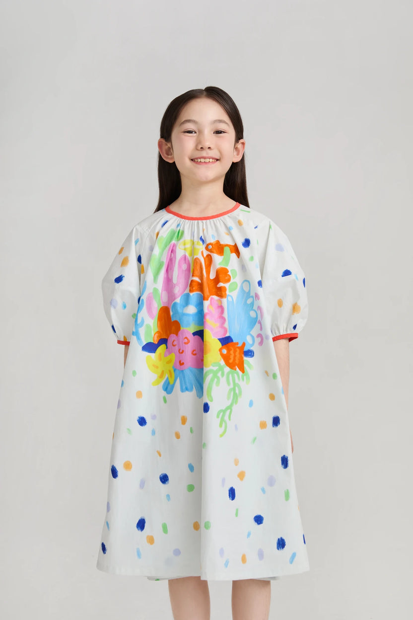 Coral-Reef Twirl Dress by Poco Blush, image 2