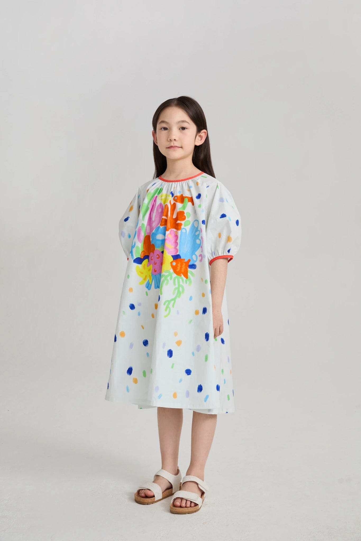 Coral-Reef Twirl Dress by Poco Blush, image 7