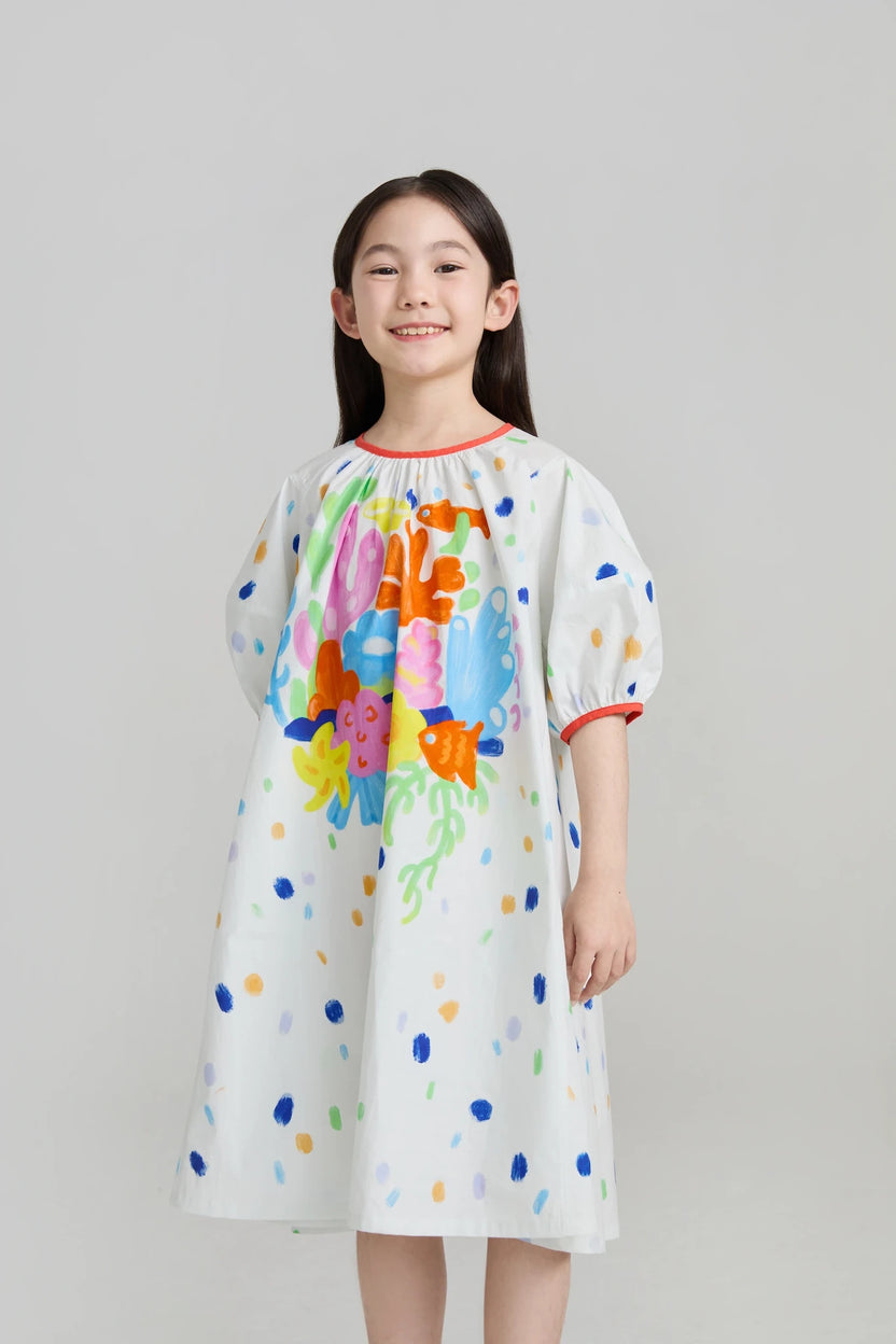 Coral-Reef Twirl Dress by Poco Blush, image 4