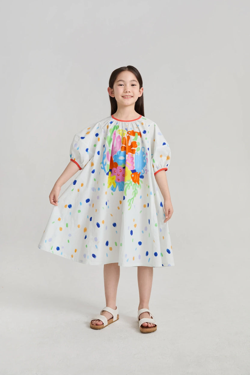 Coral-Reef Twirl Dress by Poco Blush, image 5