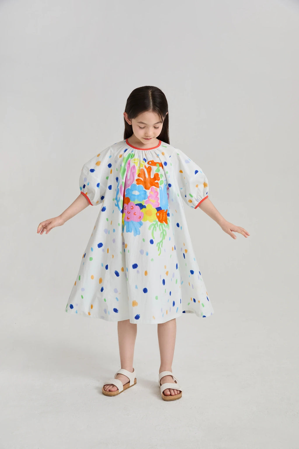 Coral-Reef Twirl Dress by Poco Blush, image 6