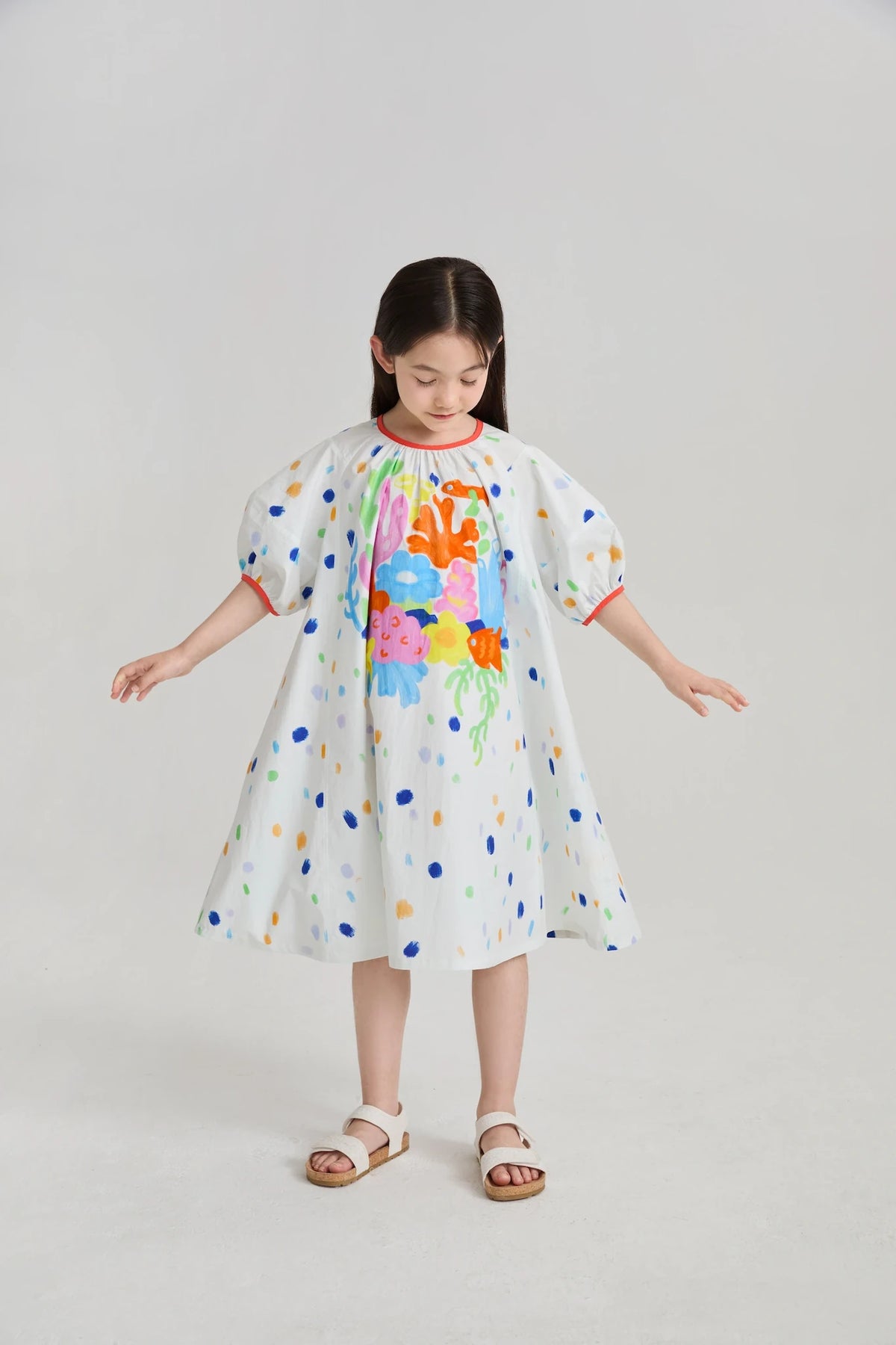 Coral-Reef Twirl Dress by Poco Blush, image 6