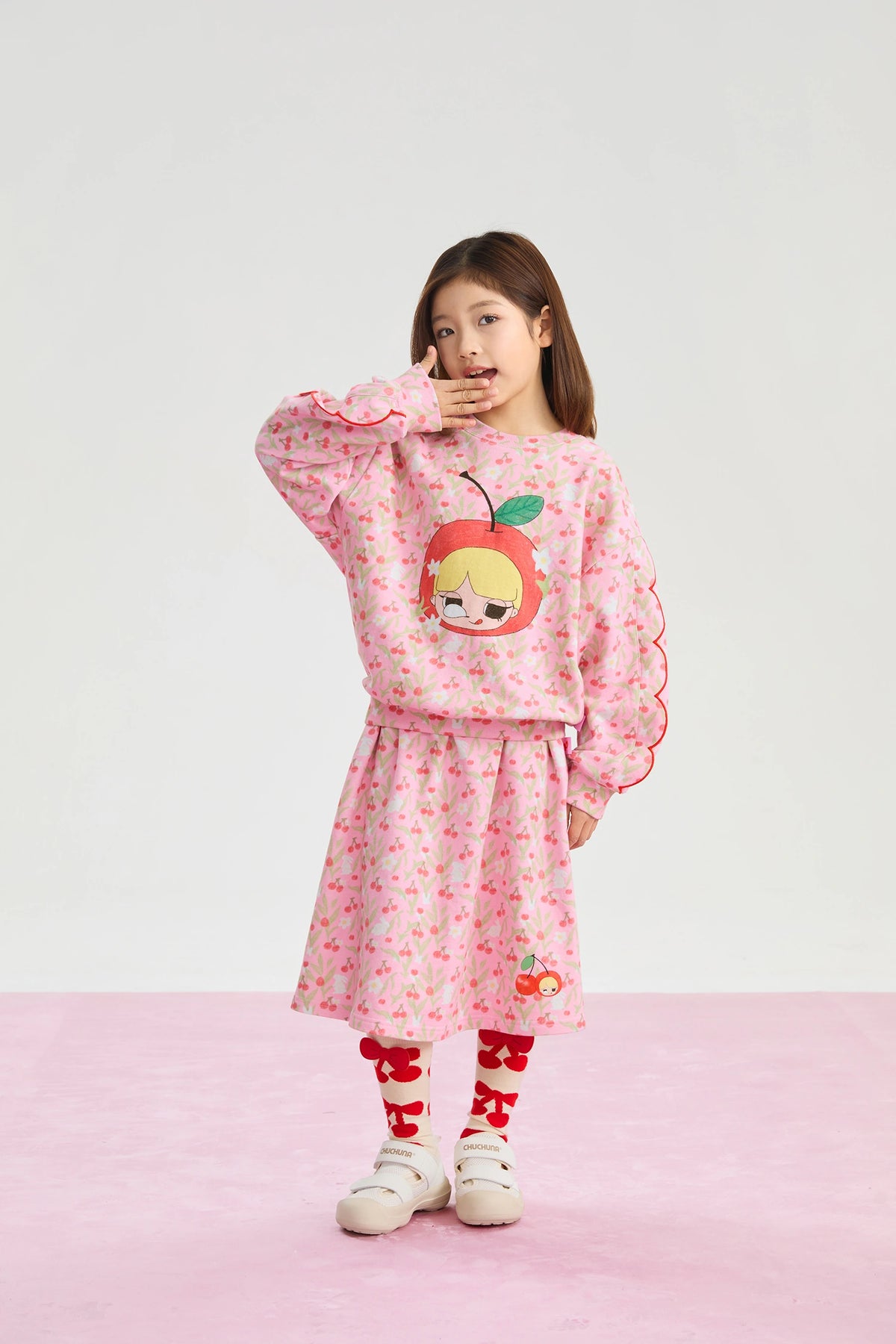 Cherry Meadow Knit Skort by Poco Blush, image 3