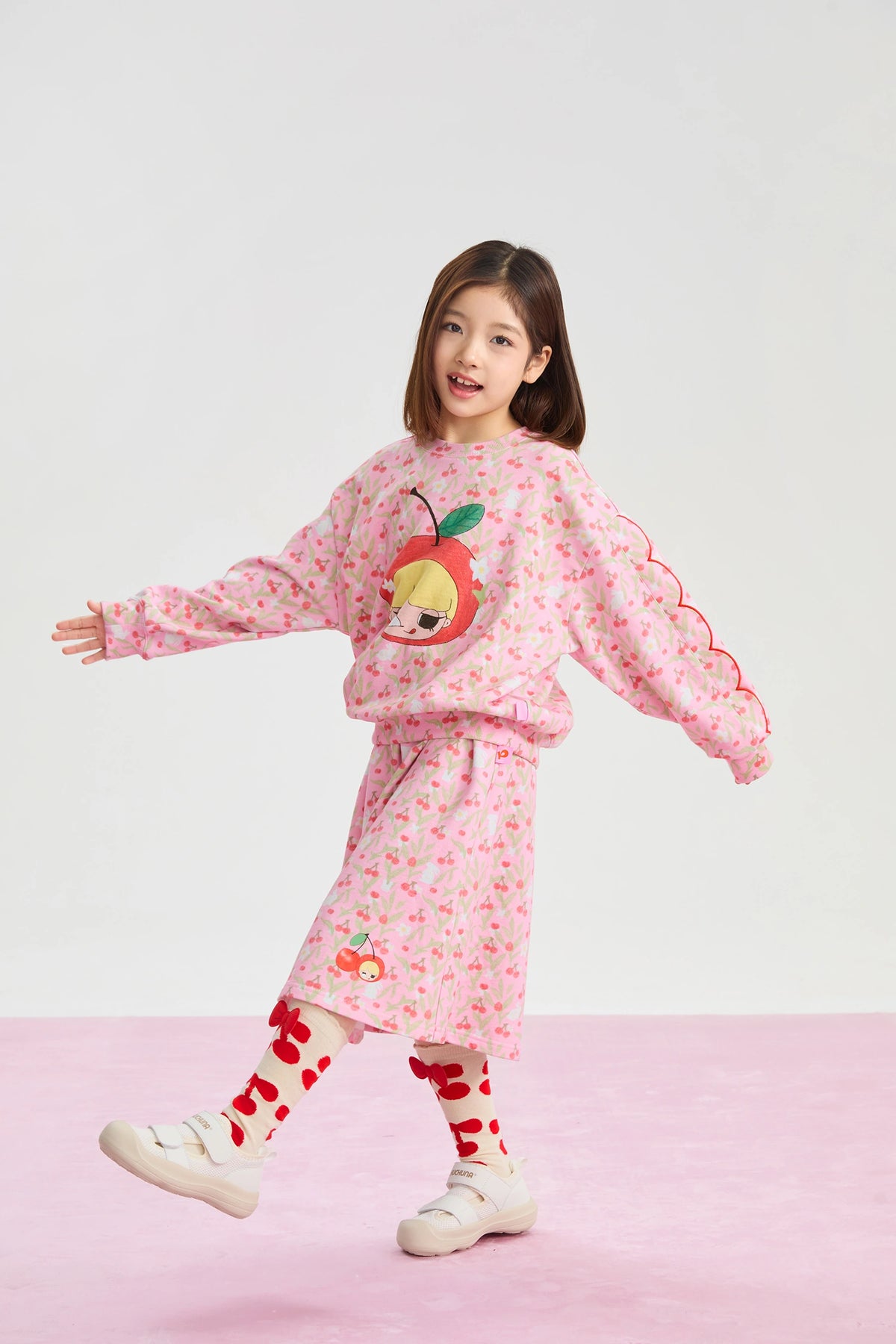 Cherry Meadow Knit Skort by Poco Blush, image 4