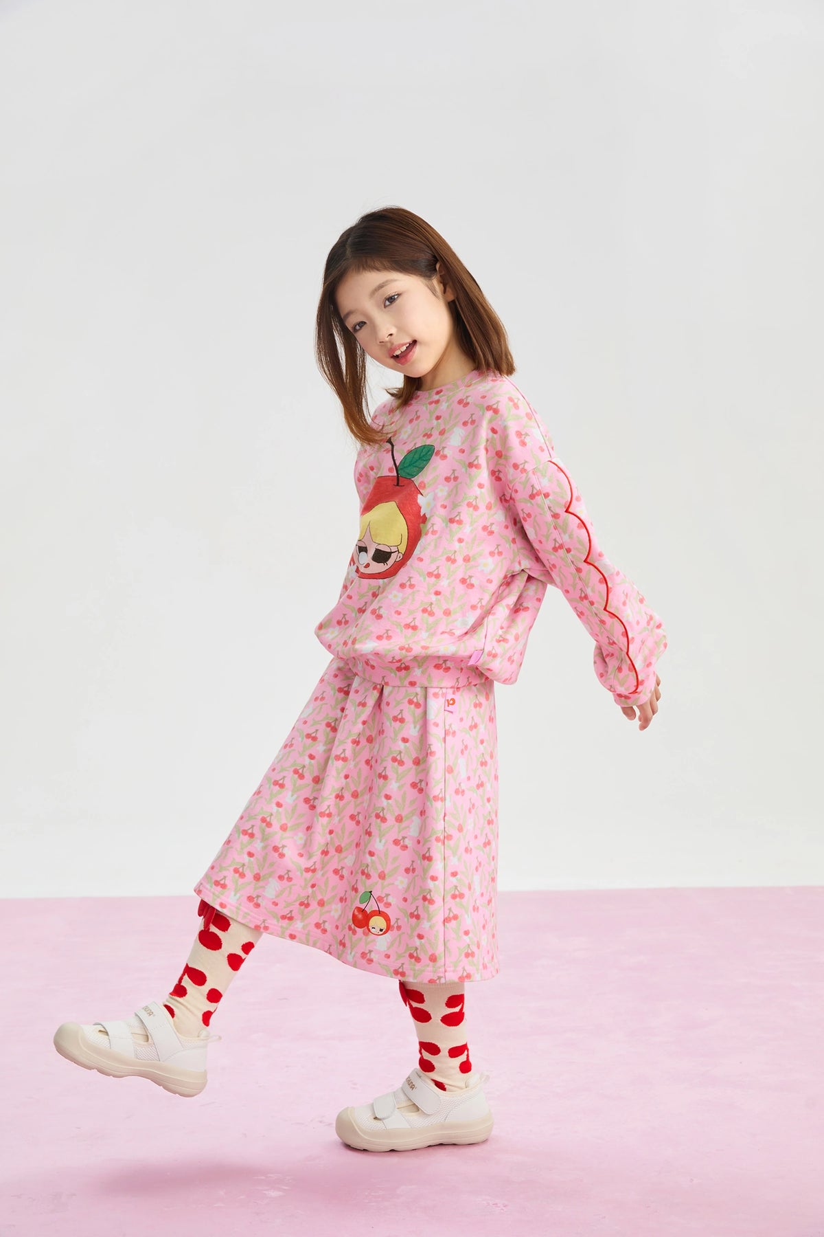 Cherry Meadow Knit Skort by Poco Blush, image 5