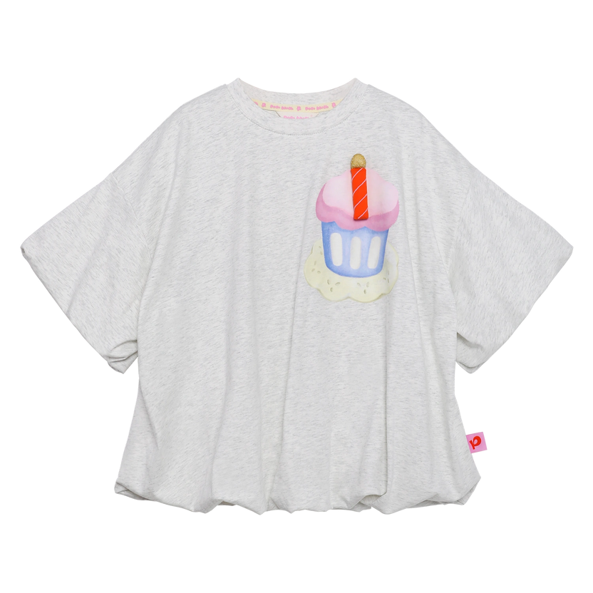 Dessert Plate Puff Sleeve T-Shirt by Poco Blush, image 2
