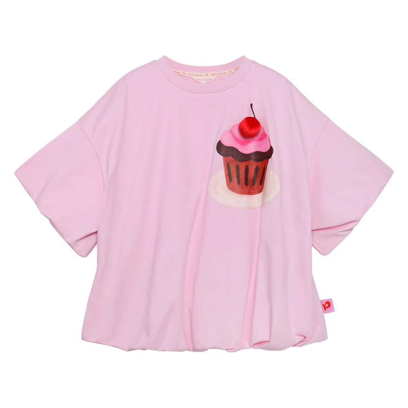 Dessert Plate Puff Sleeve T-Shirt by Poco Blush, image 3