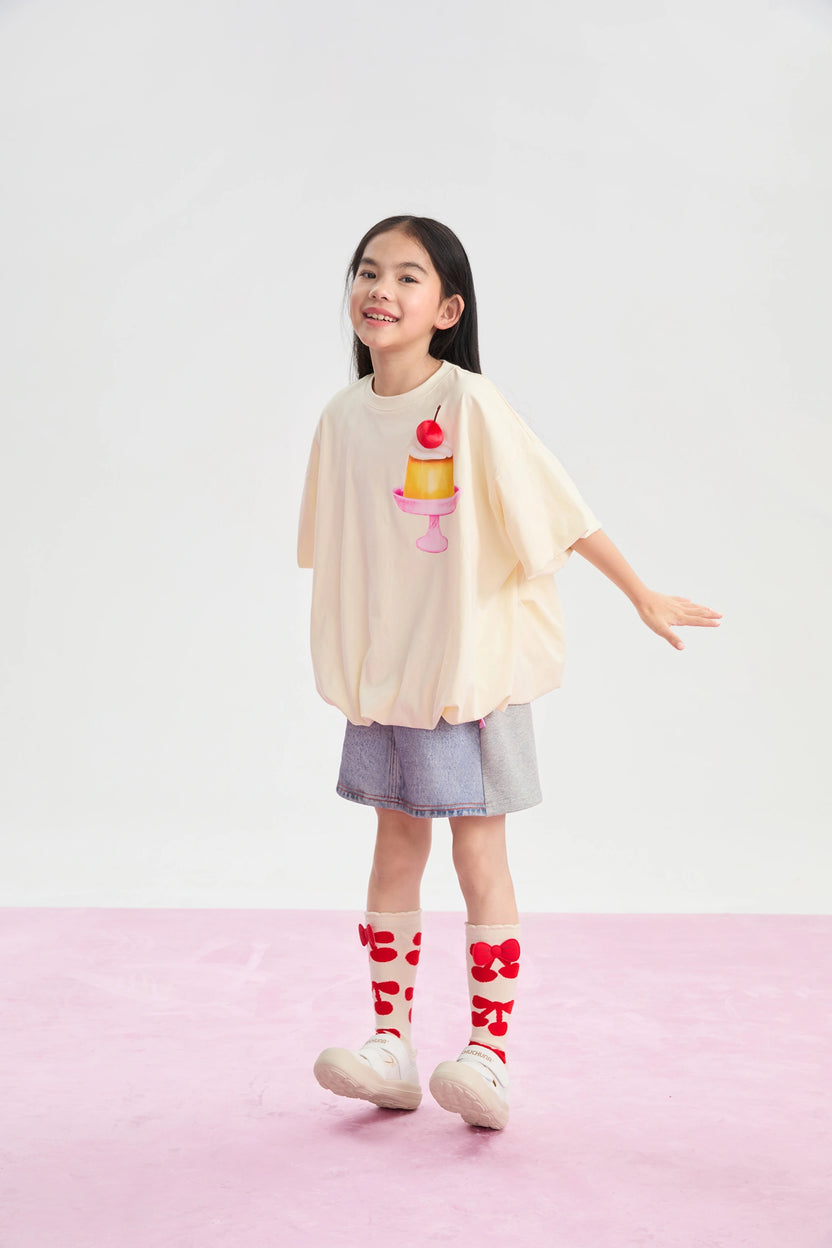 Dessert Plate Puff Sleeve T-Shirt by Poco Blush, image 7