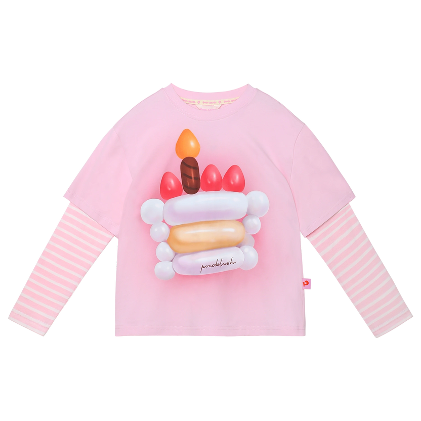 Balloon Pudding Layered T-Shirt by Poco Blush, image 2