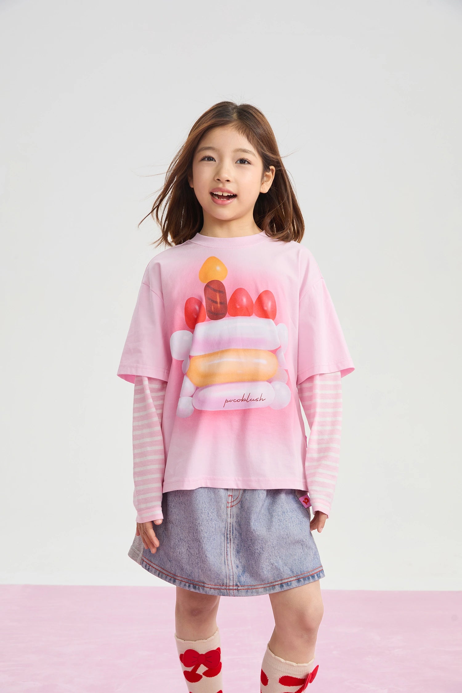 Poco Blush Balloon Pudding Layered T-Shirt