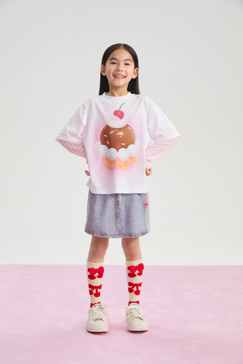 Balloon Pudding Layered T-Shirt by Poco Blush, image 7