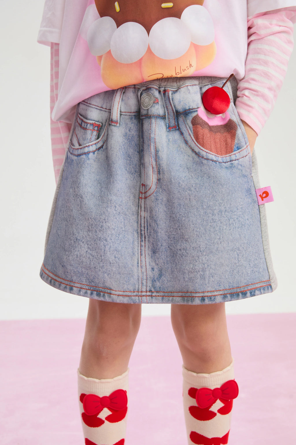 Poco Blush Pocket Cake Knit Skort