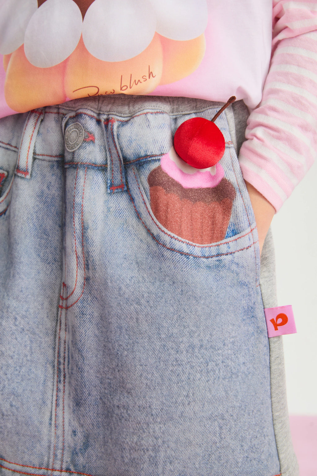 Poco Blush Pocket Cake Knit Skort