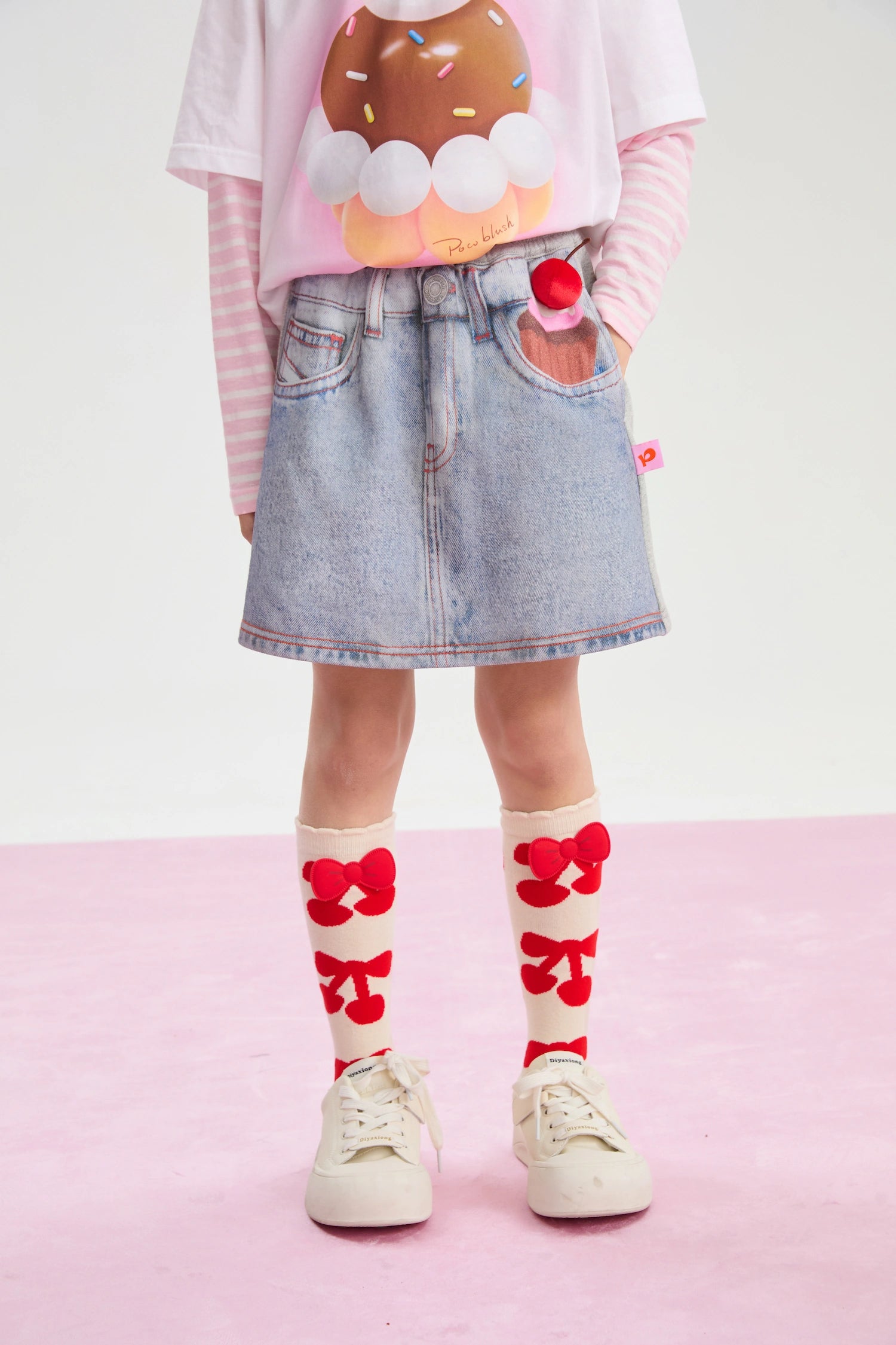 Poco Blush Pocket Cake Knit Skort