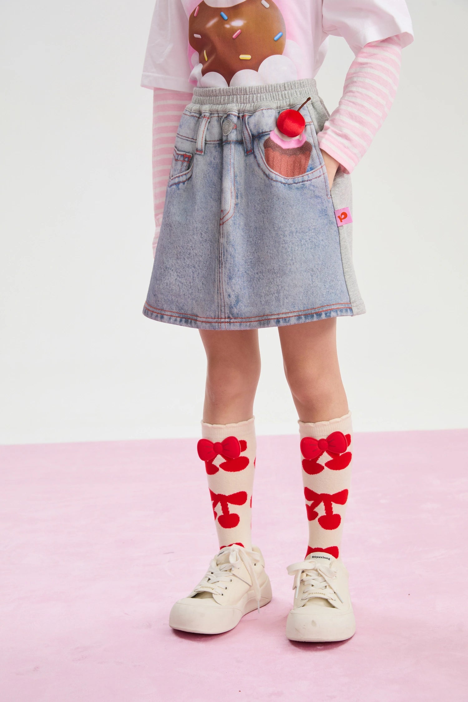 Poco Blush Pocket Cake Knit Skort