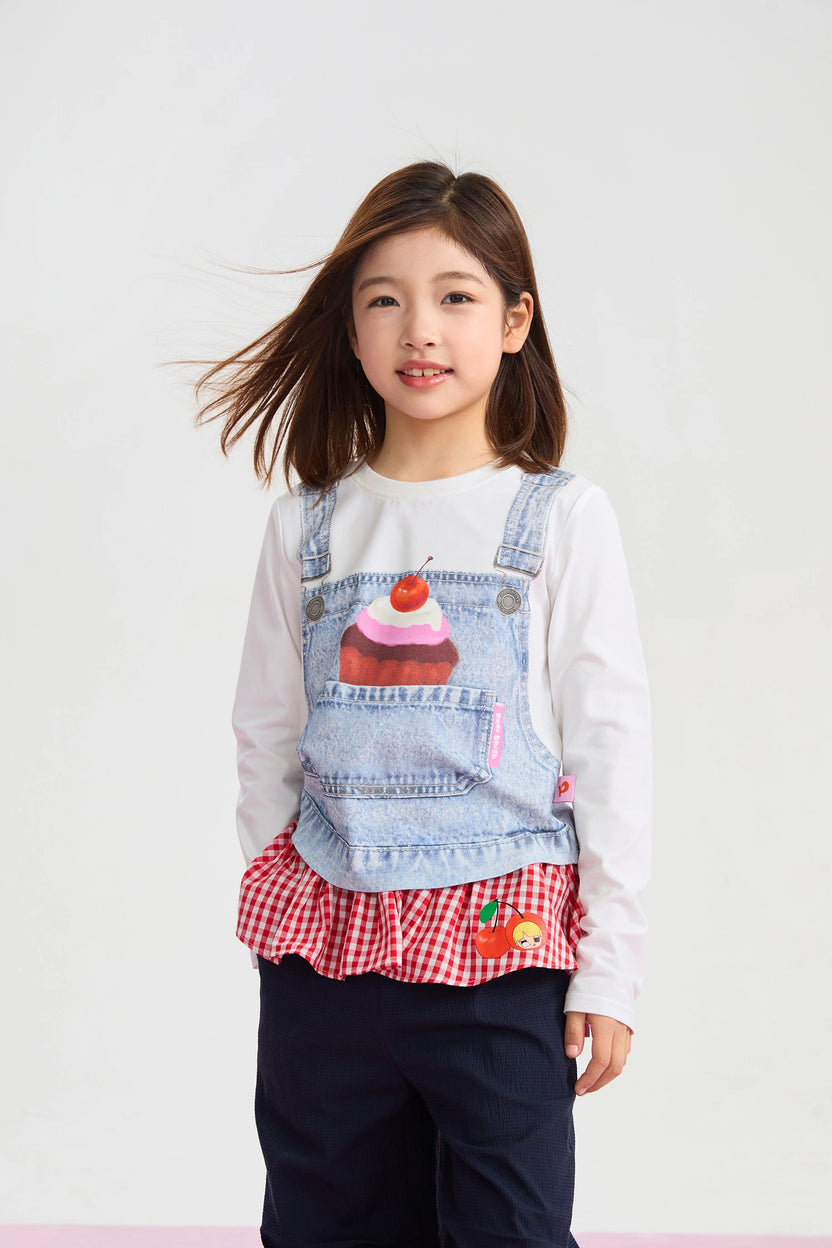Pocket Cake Long Sleeve T-Shirt by Poco Blush, image 2