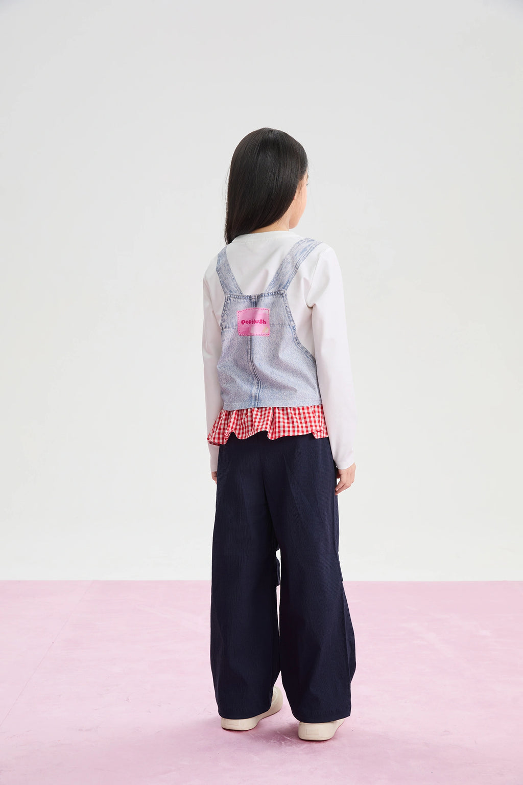 Poco Blush Cherry Check Seersucker Trousers