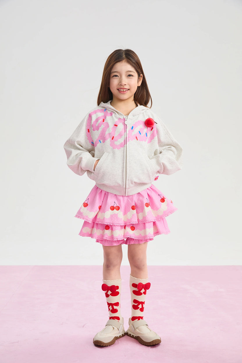 Jumping Cream Zip Sweatshirt Jacket by Poco Blush, image 10
