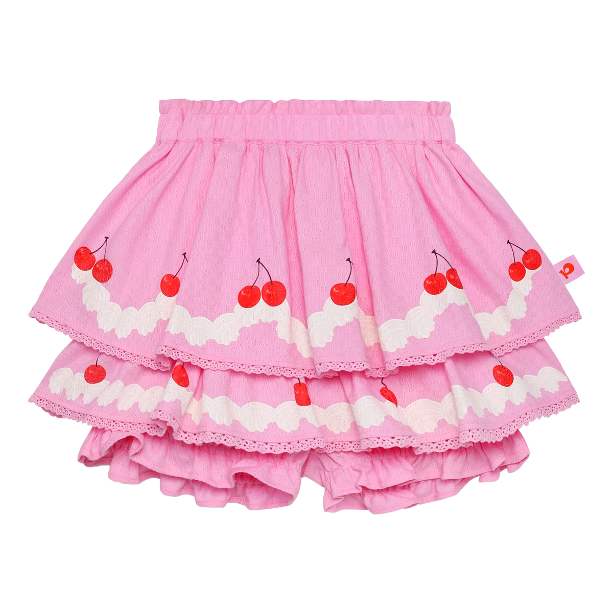Little Cake Printed Skort in beige und candy pink mit printmotiv