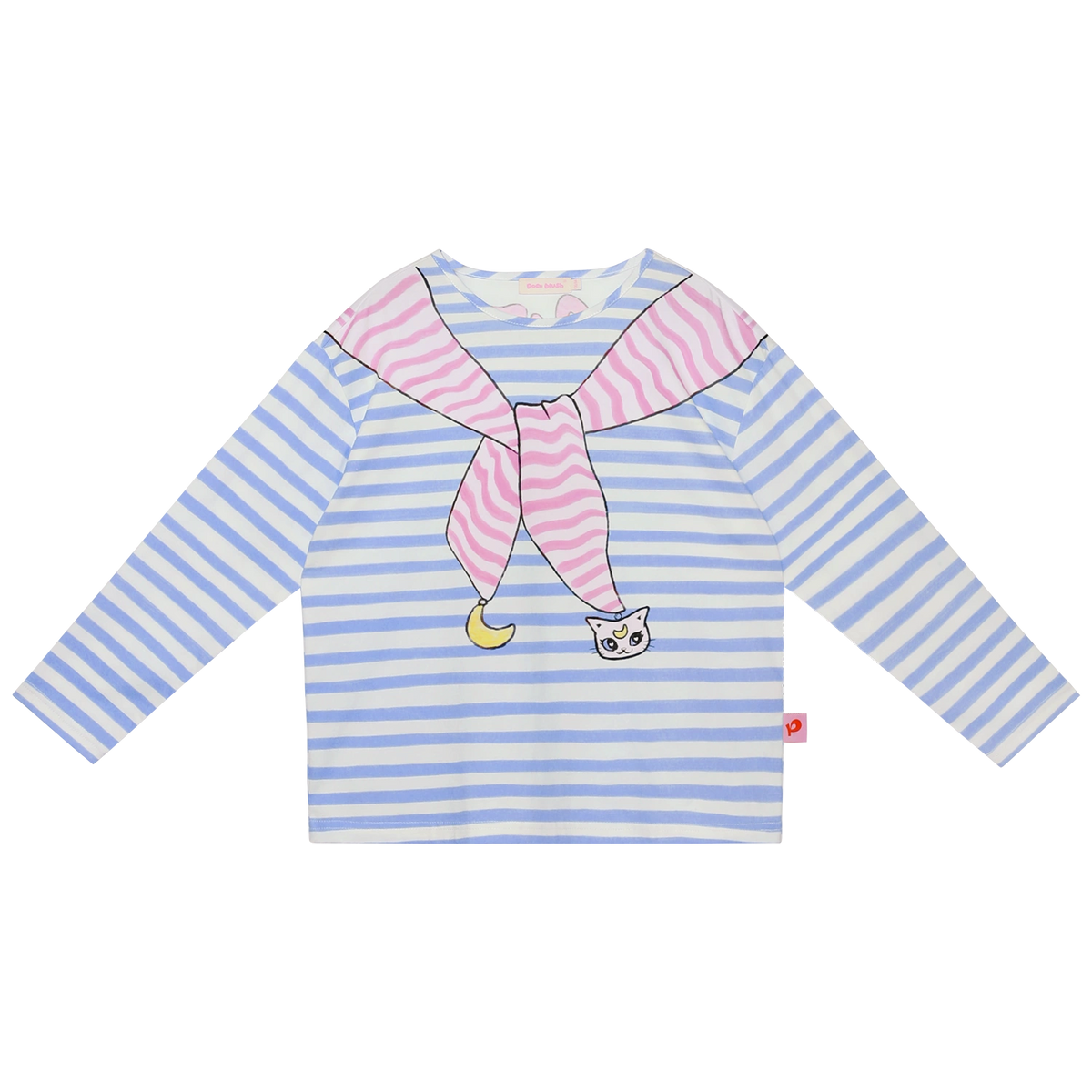Poco Blush Magic Cape Striped Long Sleeve T-Shirt Blue